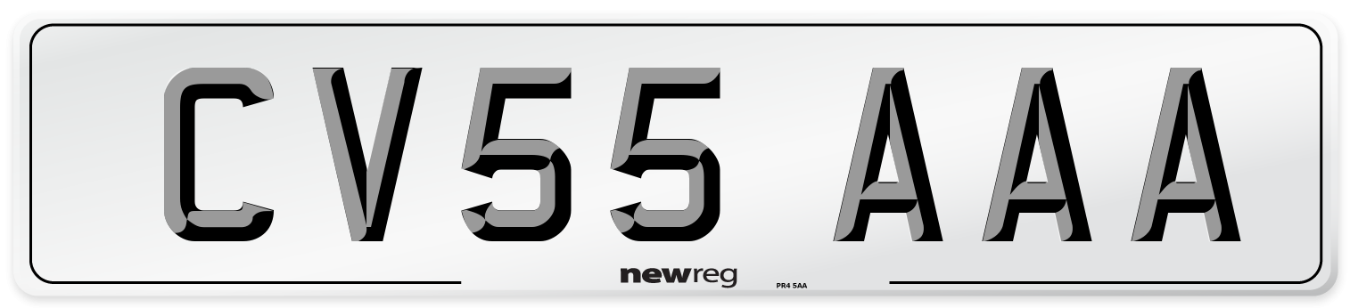 CV55 AAA Number Plate from New Reg
